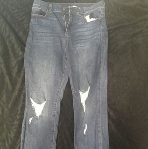 High rise skinny jeans color dark blue brand is fashion nova size 11